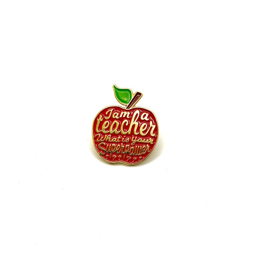 Superhero Teacher Pin